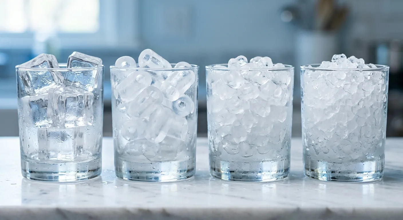 Tipos de Hielo: Cubitos, Nugget, Escamas y Picado (Guía 2026)